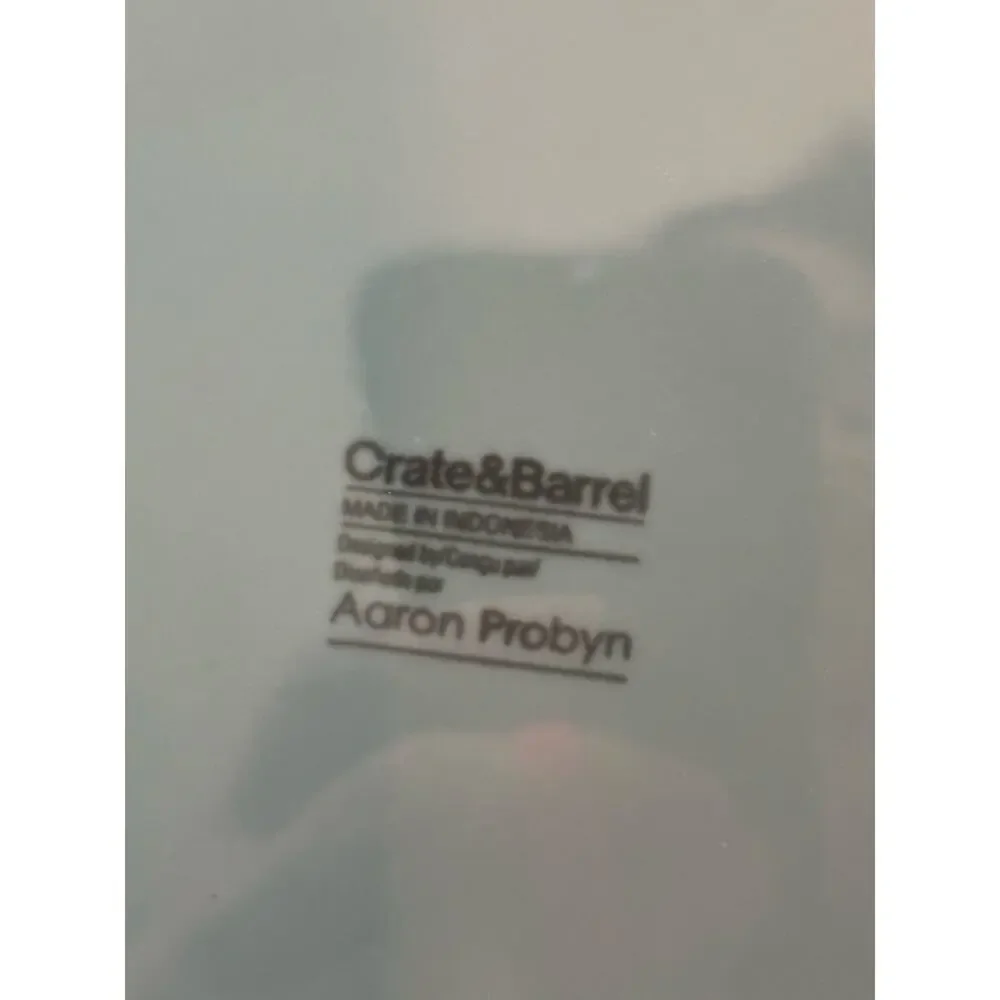 Crate & Barrel Aaron Probyn Stonewear Dinner Plate Hue Blue Set Of 4